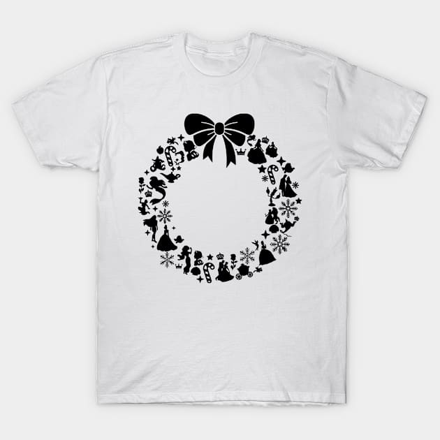 Christmas Wreath Pattern T-Shirt by pitulas